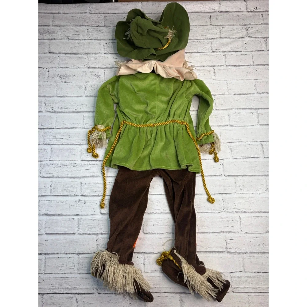 Warner Bros Studio Store Wizard of Oz Scarecrow Costume Kids XXS Green Brown